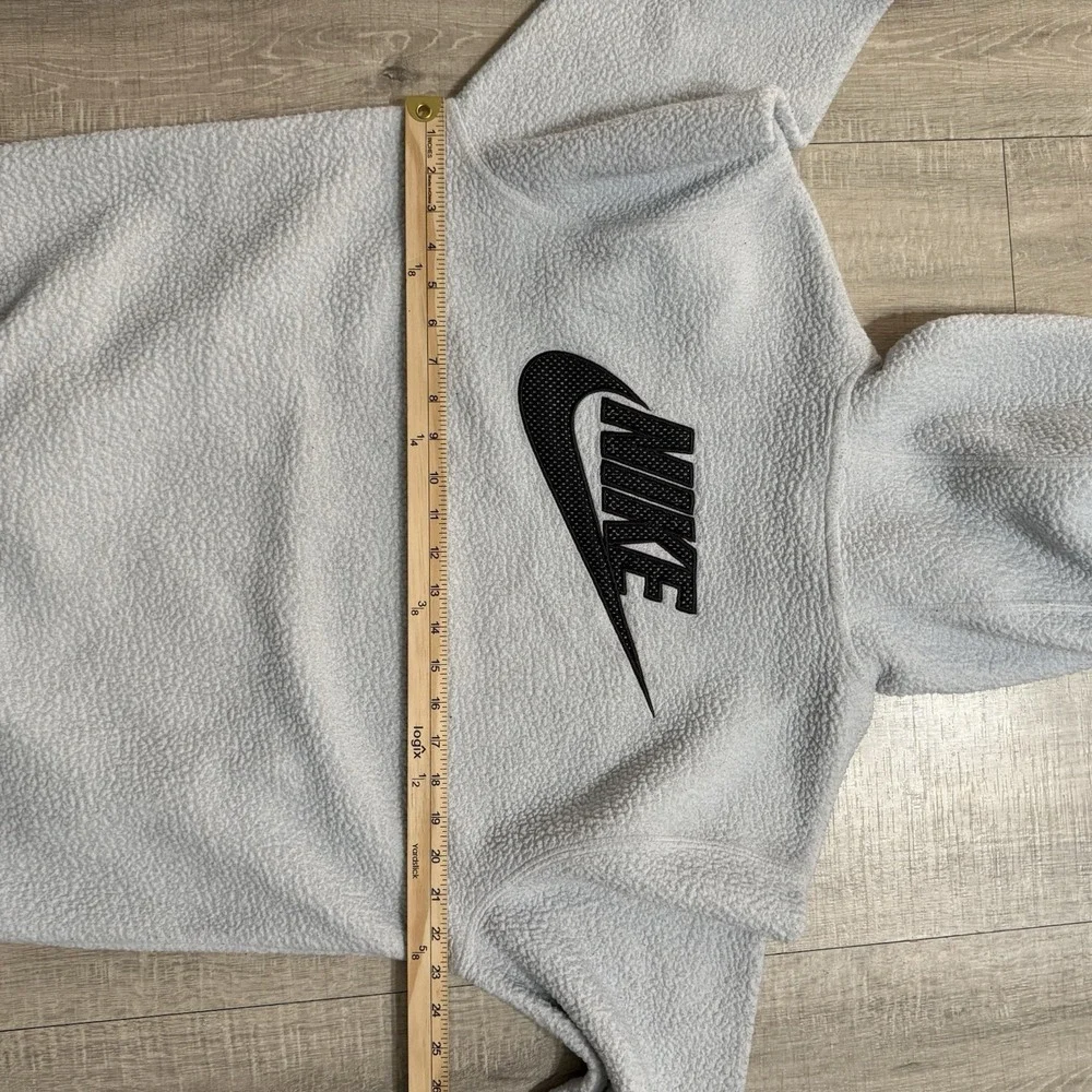 Nike Hoodie Sherpa Fleece Pullover Swoosh Logo Glacier Blue Gray DD5013-072 Men